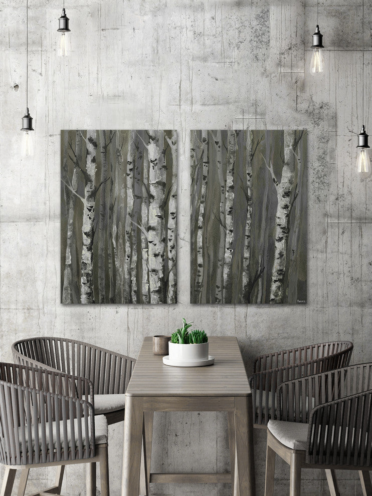 Twigs and Trunks Forest Diptych, 80"x60"