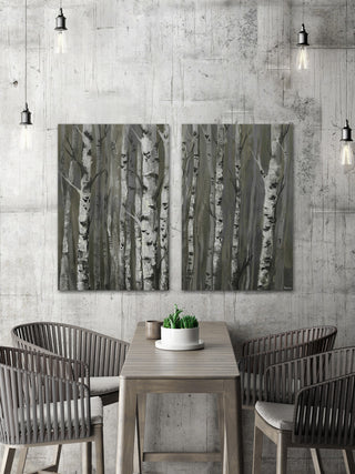 Twigs and Trunks Forest Diptych, 80"x60"