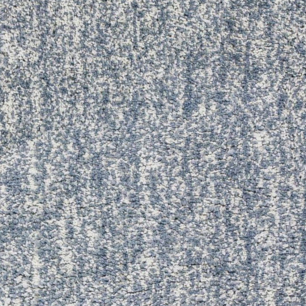 HomeRoots 8' Slate Heather Hand Woven Round Indoor Shag Area Rug