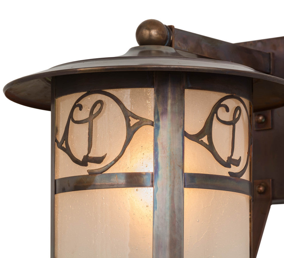 10 Wide Fulton Personalized Monogram Solid Mount Wall Sconce