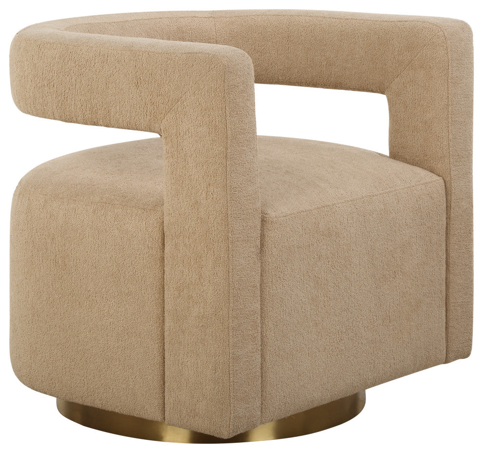 Uttermost Grounded Modern Swivel Chair