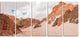 "Fantastic Panorama of White Canyon" Wall Art Landscape, 5 Panels, 60"x28"