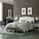 White Amelia Full Faux Leather Bed