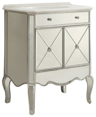 30" Decor-Style Mirror refection Adelisa Bathroom Sink Vanity
