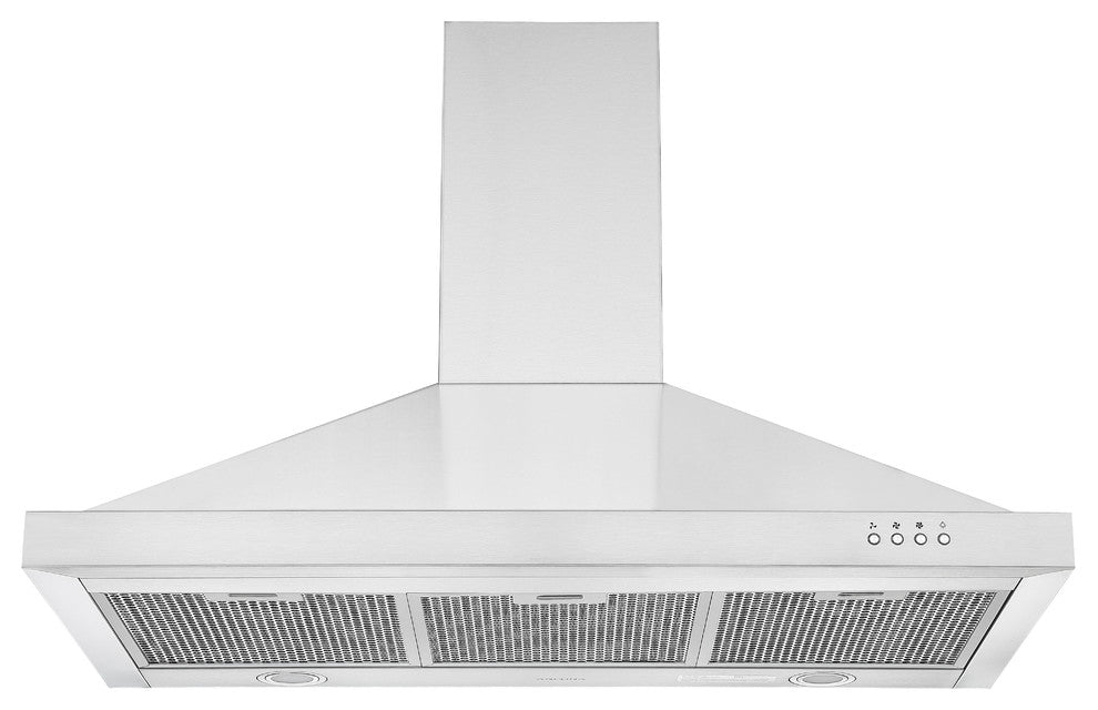 WPS636 Wall Mount Pyramid Stainless Steel Range Hood, 36"