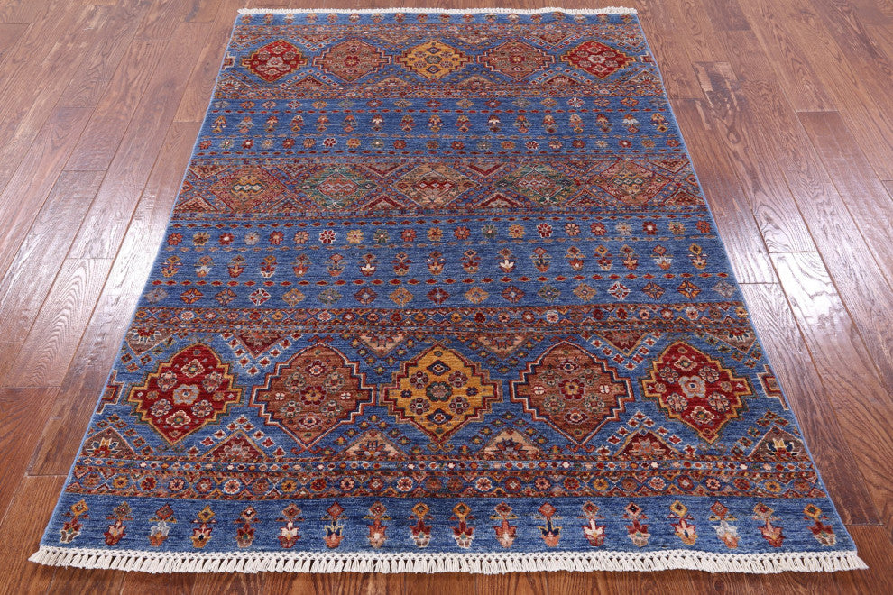 Handmade Khorjin Super Kazak Rug 4' 9" X 6' 6" Q10120
