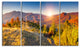 "Majestic Fall Mountains Range" Landscape Print Wall Artwork, 4 Panels, 48"x28"