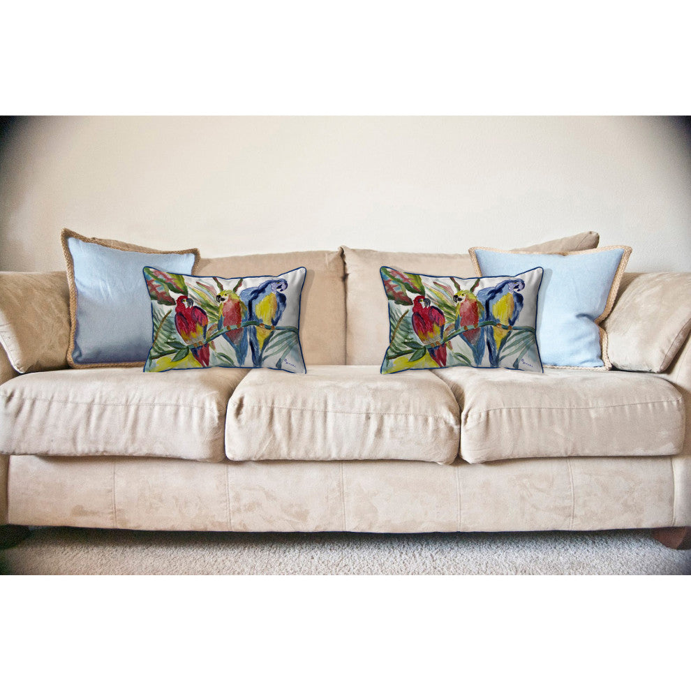 Parrot Family Large Indoor/Outdoor Pillow 16x20