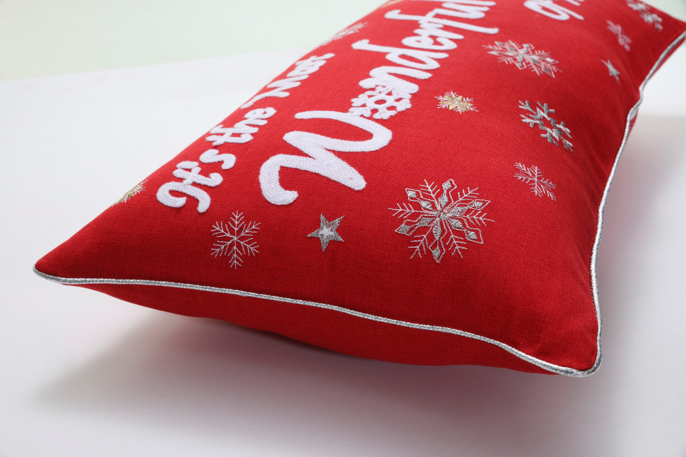 Most Wonderful Time Of The Year Rectangular Throw Pillow Cover