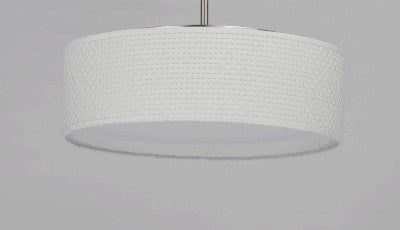 Maxim 10224 Prime 16"W LED Pendant - White Organza / Satin Nickel