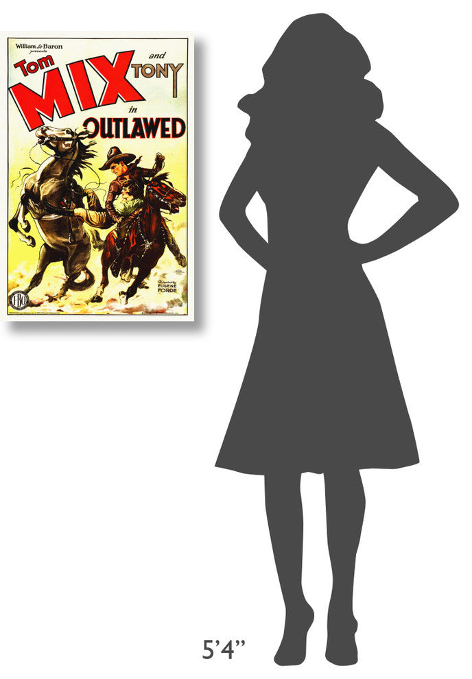 "Tom Mix, Outlawed" Stretched Canvas Giclee by Hollywood Photo Archive, 20x30"