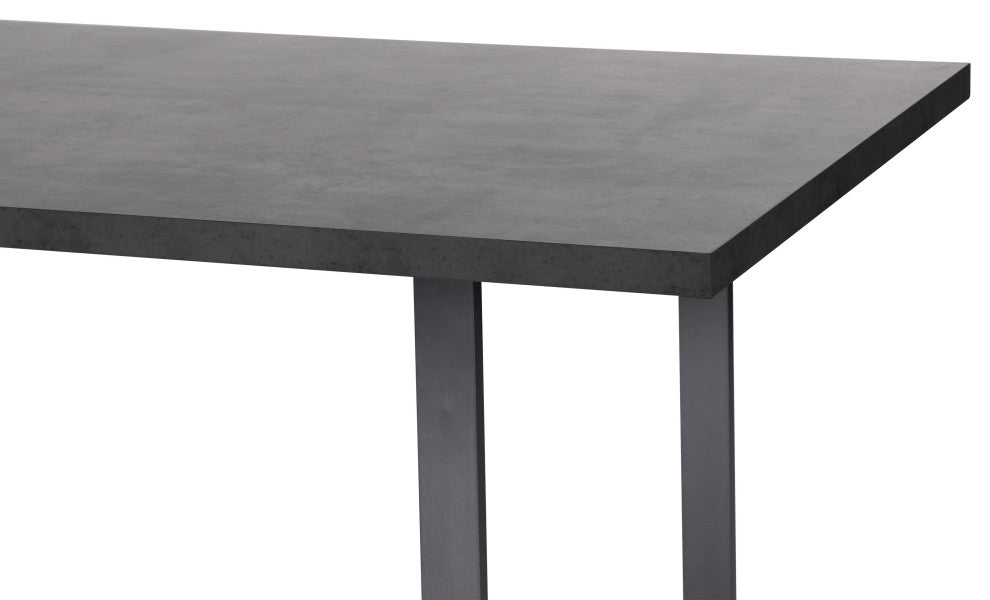 Newark Contemporary Dining Table In Gray And Rusted Black