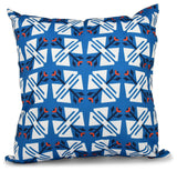 Jodhpur Ditsy, Geometric Print Pillow, Blue, 20"x20"