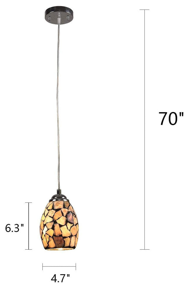 Natural Stone Tiffany Pendant Light, Mini Island Hanging Light Fixture