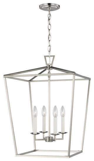 Dianna Four Light Lantern in Brushed Nickel