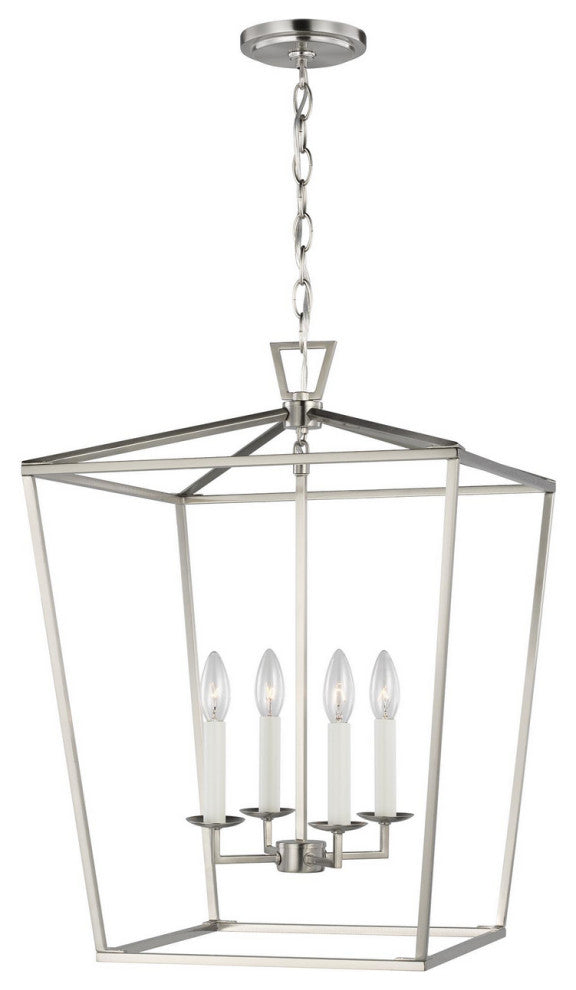 Dianna Four Light Lantern in Brushed Nickel