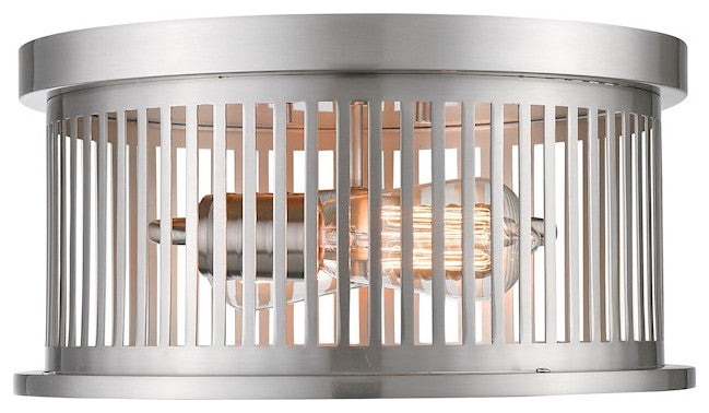 Zlite 334F2BN 2-Light Flush Mount, Brushed Nickel