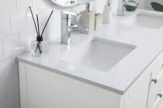 54" Double Bathroom Vanity, White