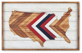 31.88" Length America Map Wall Decor