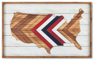 31.88" Length America Map Wall Decor