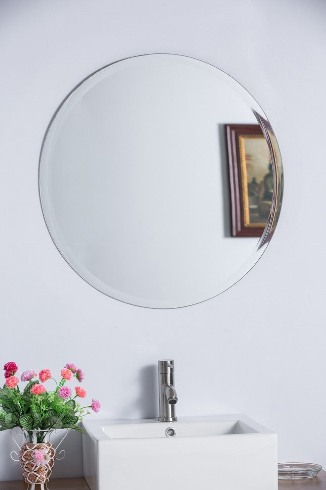 Round Frameless Mirror