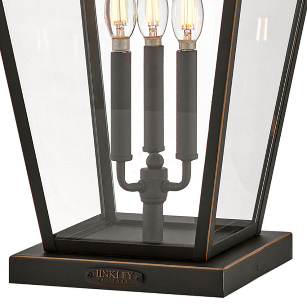 Hinkley Alford Place 25.75" Large Pier Mount Lantern, Oil Rubbed Bronze