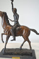 Buffalo Signal, a Frederic Remington Replica Bronze Statue - 19" x 6" x 25"H
