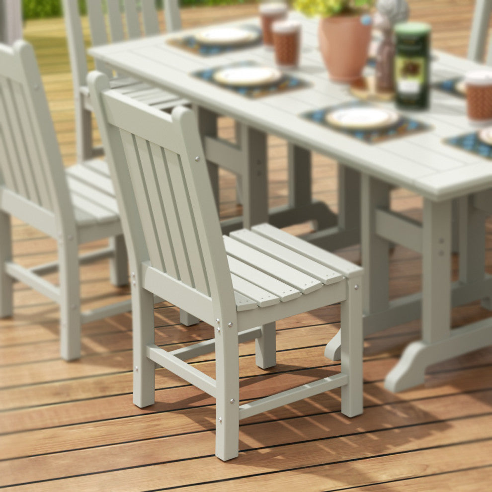 WestinTrends Outdoor Patio Poly Lumber Dining Chair, Fade UV Water Resistant, Sand
