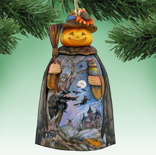 Halloween Scare Craw Pumpkin Head Ornament