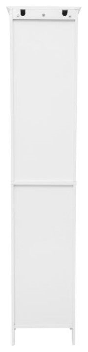 Dune Freestanding Bathroom Linen Tower Storage Cabinet, White