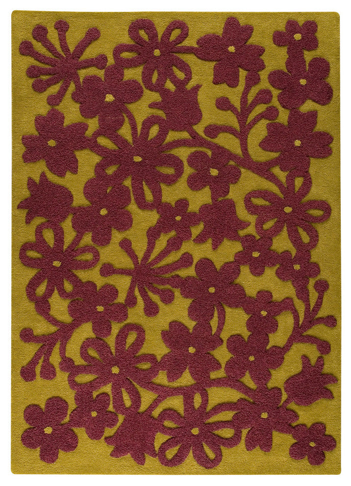 Hand Tufted Green Wool Area Rug