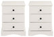 Ben 2 Piece Elementary Nightstand - White