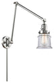Canton Swing Arm With Switch, Polished Chrome, Clear, Clear