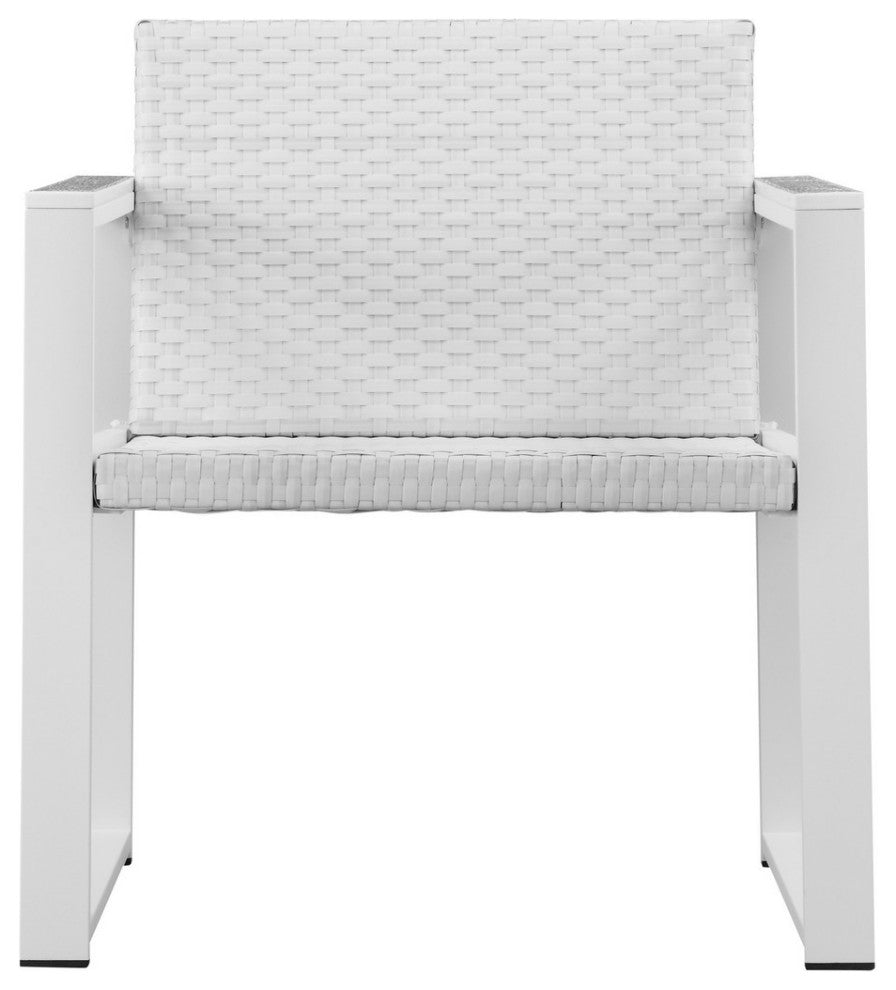 Benzara BM287794 Lark 28" Outdoor Armchair, All Weather Rattan Backrest