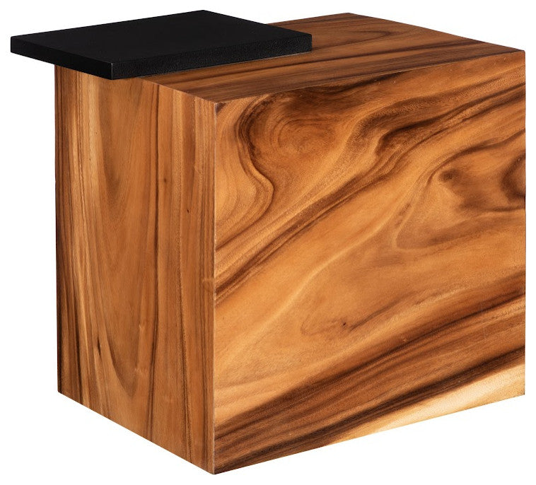 Plateau Side Table, With Shelf