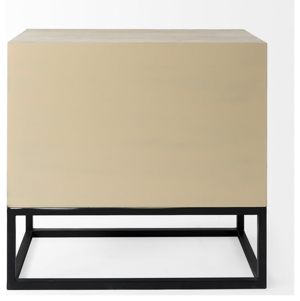 Rustic Modern Light Wash Two Drawer Chest