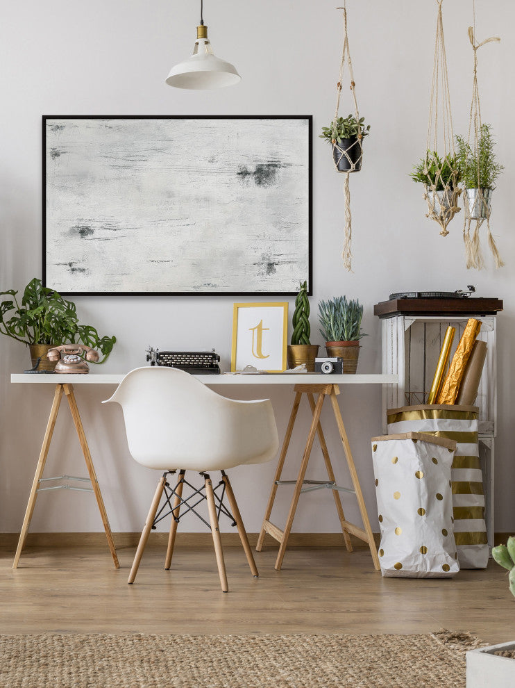 "Present Camp" Floater Framed Painting Print on Canvas, 36x24