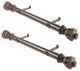 Laurence 1.5" Side Curtain Rod, Cocoa, 18"
