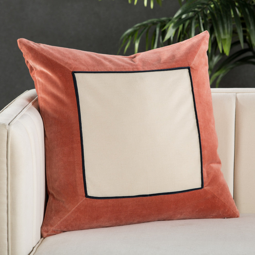 Jaipur Living Hendrix Border Down Throw Pillow, Pink, Poly Fill