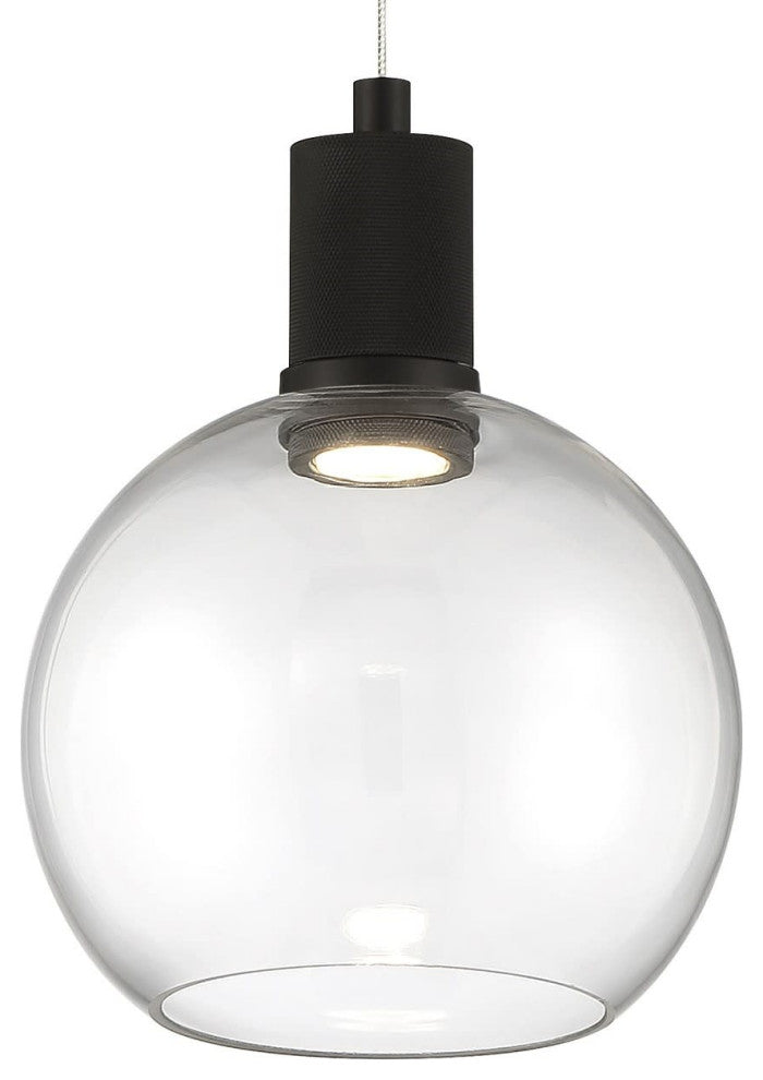Access Lighting 63142LEDD/CLR Port Nine 8"W LED Mini Pendant - Matte Black