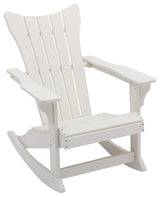 Outdoor Adirondack Rocking Chair, White