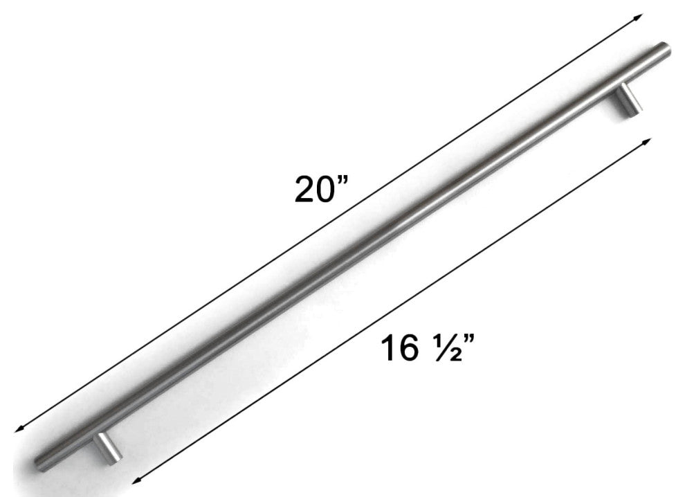 Celeste Bar Pull Outdoor Use Powder Coated Brushed Nickel Stainless, 17"x20"