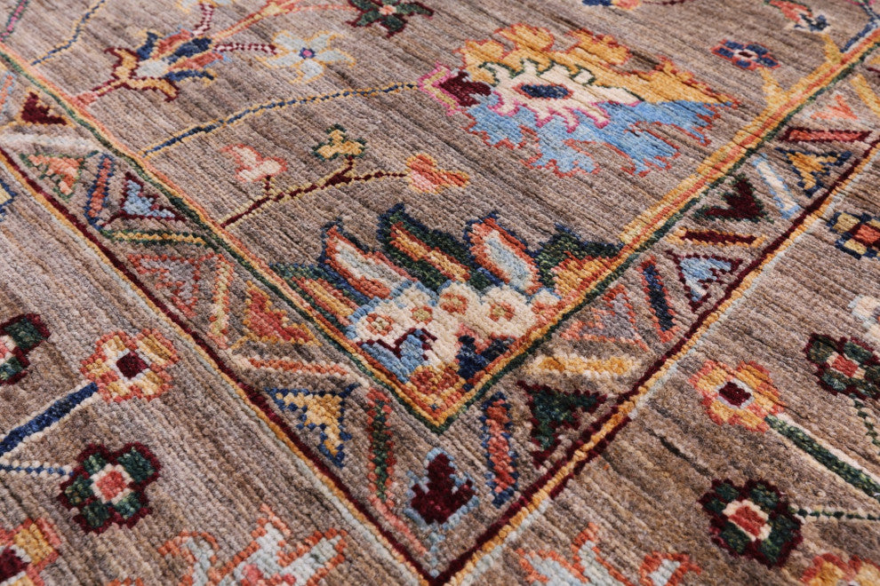 5' 10" X 7' 9" Persian Tabriz Hand-Knotted Wool Rug Q10011