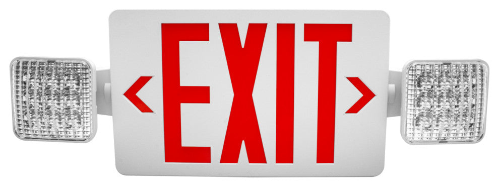 ECL3 Self-Diagnostic LED Emergency Exit Sign, Remote Capable, Red Lettering