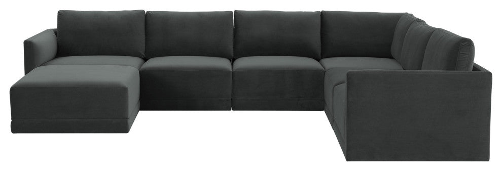 Willow Charcoal Modular Large Chaise Sectional