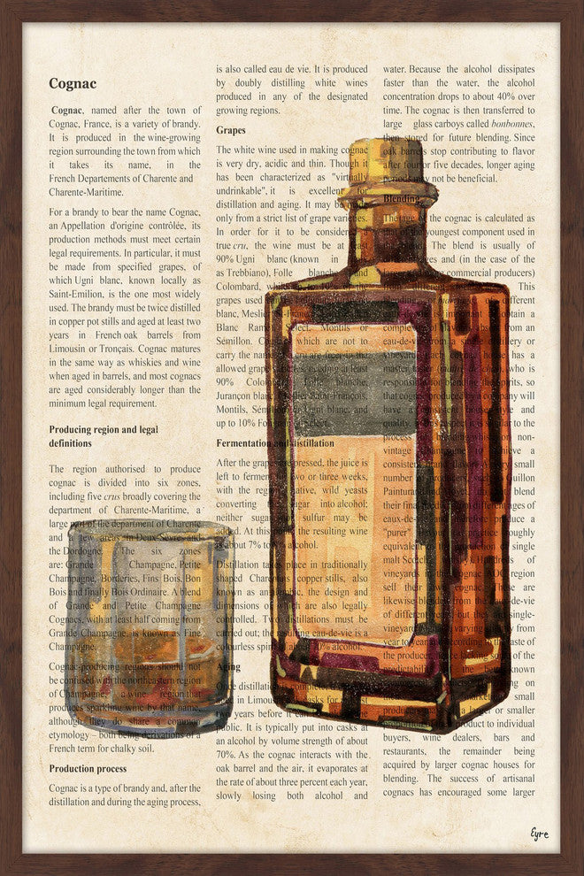 "Cognac History" Framed Painting Print, 16"x24"