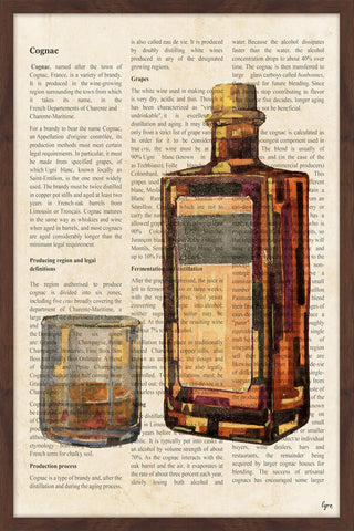 "Cognac History" Framed Painting Print, 16"x24"