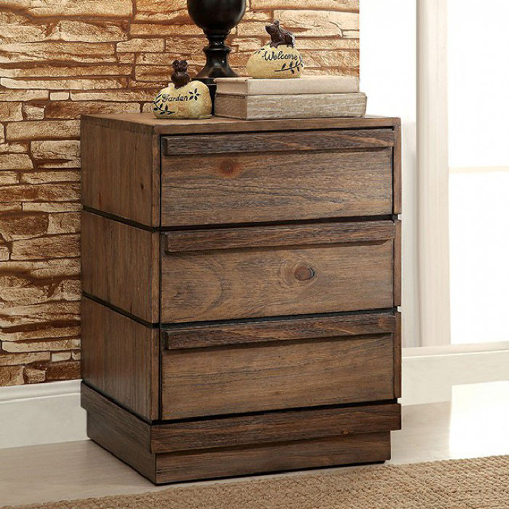Benzara BM123002 Coimbra Transitional Style Attractive Night Stand, Brown