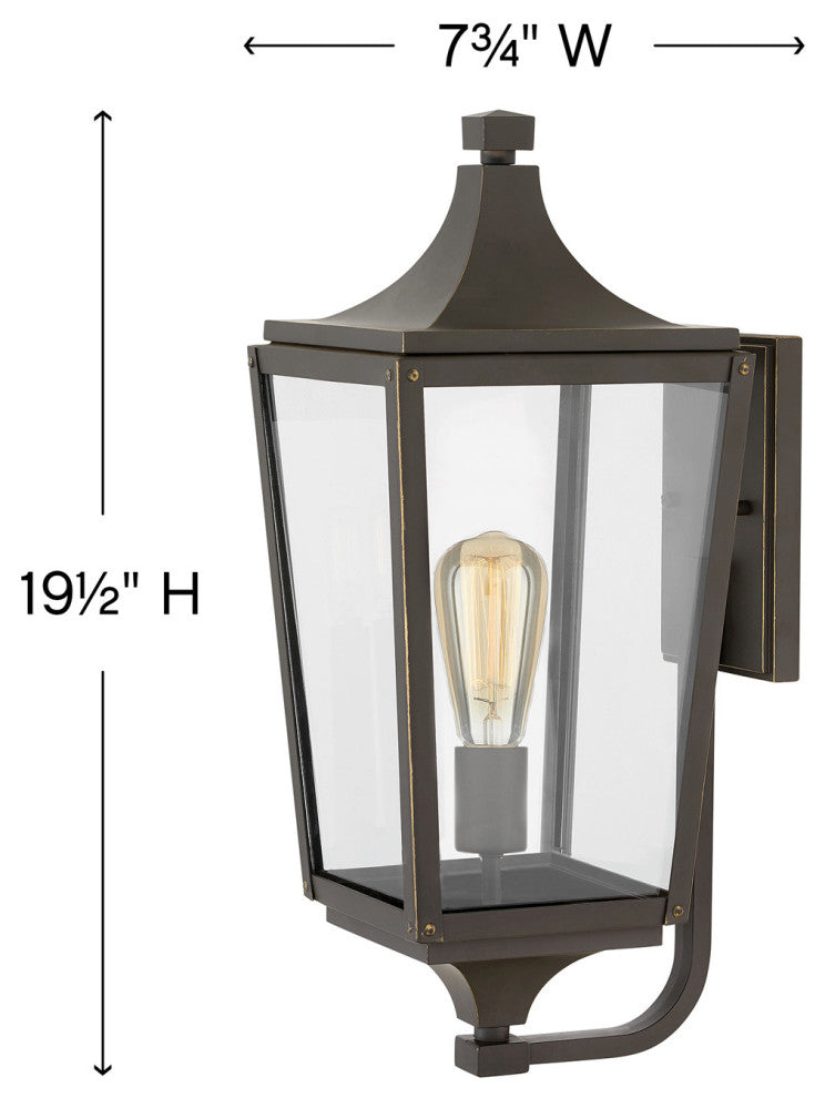 Hinkley Jaymes Medium Wall Mount Lantern, Oil Rubbed Bronze