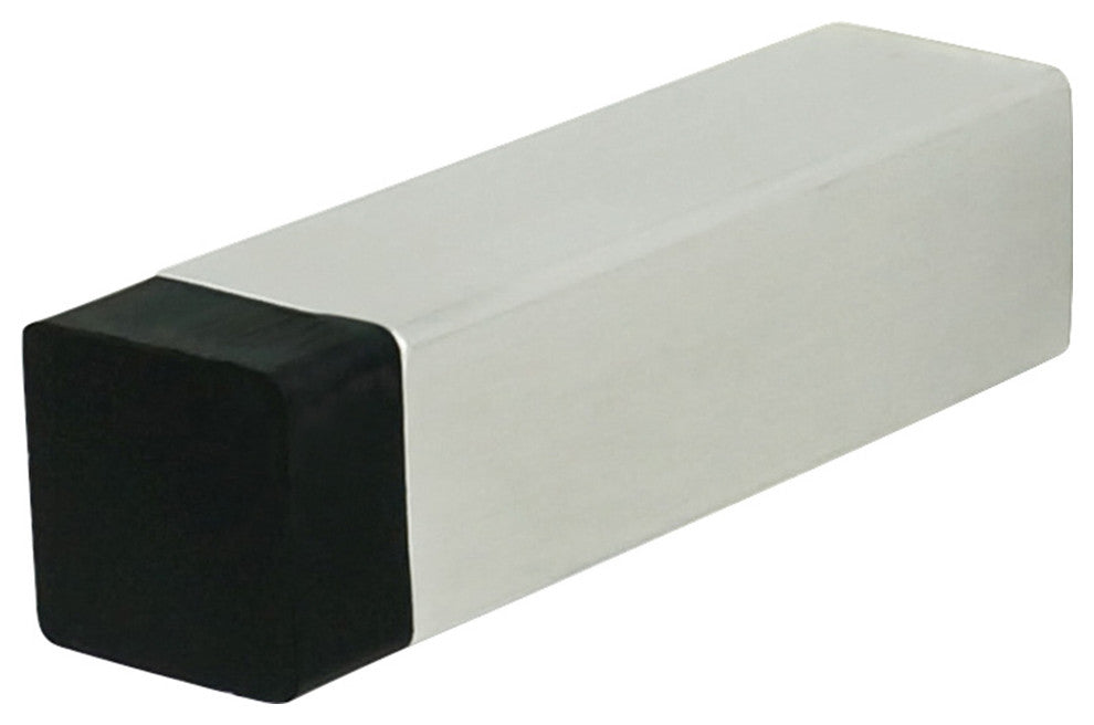 Square Shape Door Stop, Wall Mount, Satin Stainless Steel